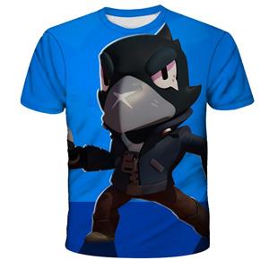 Baibao QIQI Polyester Snel drogend BRAWL STARS Heren Top Zomer Kinderen Casual Comfortabel Snel drogend Ademend Kinder T-shirt Kleding XXS-6XL 12 XXS