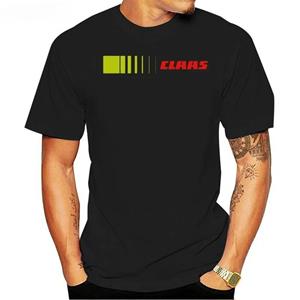 WowClassic Claas T-shirt VERSCHILLENDE MATEN & KLEUREN Tractor Landbouw Heren Merk T-shirt Heren Zomer Katoenen T-shirts Heren S zwart
