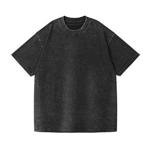 ForYourBeauty Heren katoenen T-shirt effen ronde hals korte mouw los T-shirt zomer vintage vakantie T-shirt voor mannen ademend lichtgewicht zacht pullover top S