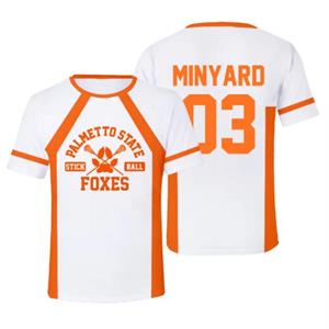 Bobby4 Nieuw The Foxhole Court Palmetto State Foxes Lacrosse Jersey Cosplay WILDS MINYARD 3D T-shirt Heren/Dames Kleding Kinderen T-shirts S