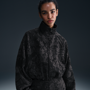 Nike Sportswear Collection oversized jacquard trainingsjack voor dames - Zwart