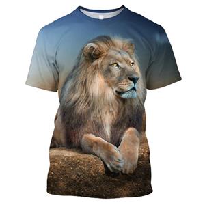 Chengyu Animal Lion Gedrukt T-shirty Heren Bodybuilder Grafische T-shirt Fitness Sportkleding Jeugdige Vitaliteit Oversized Kleding Tops 5XL