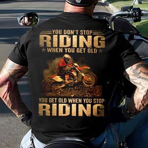 ETST WENDY 05 Zomer Motorfiets T-shirt voor heren Motorfiets 3D-print Vintage Korte mouw Oude man T-shirt Homme Moto T-shirt Racing Camiseta S