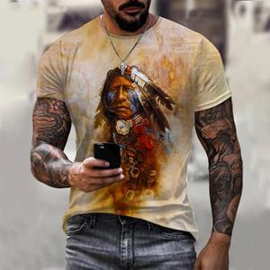 Subilier Zomer Indianen 3D Print T-shirts Streetwear Mannen Vrouwen Mode Oversized Korte Mouw T-shirt O-hals Kinderen T-shirts Tops Kleding 110