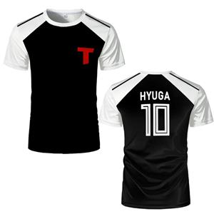 Bobby 2 Captain Tsubasa Anime T-shirt Hyuga Animatie Cosplay Korte mouwen 3D Geprint Voetbalshirt T-shirts Heren Designer Kleding S