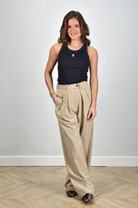 Nine In The Morning broek Sandra wide-leg beige