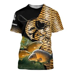 The second face a man Heren Zomer T-shirt Brook Trout Fishing 3D Geprint Harajuku Casual Korte Mouw T-shirt Unisex Neutraal Outdoor Snel Drogend Top S wit