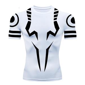 ETST 011 3D-print compressieshirts voor heren Atletische snel drogende T-shirts Tops Gym Workout Fitness Ondershirts Basislagen Anime Rash Guard S