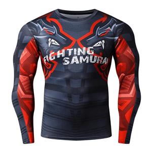 Plus Size FUGUIS Heren Zomer Herfst Casual 3D Print Lange Mouw T-shirt Zwart O Hals Slim Fit Mannelijke Grafische Tees Top Hombre Ropa Fitness T-shirt 6XL