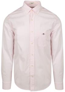 Gant Poplin Banker Overhemd Streep Lichtroze