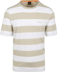 Boss T-shirt Stripe Beige