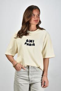 Ami Paris t-shirt met logo crème