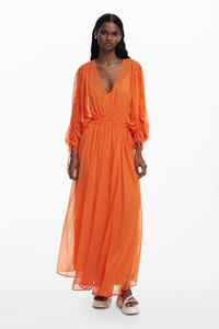 Desigual Luchtige lange jurk - ORANGE