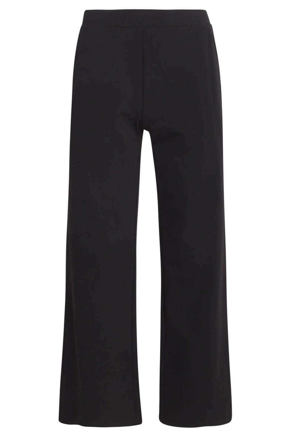 Smashed Lemon 25233 zwarte wide leg broek van travel quality