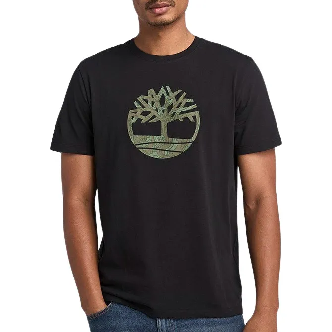 Timberland T-shirt Korte Mouw  T-shirt met camouflageboomlogo