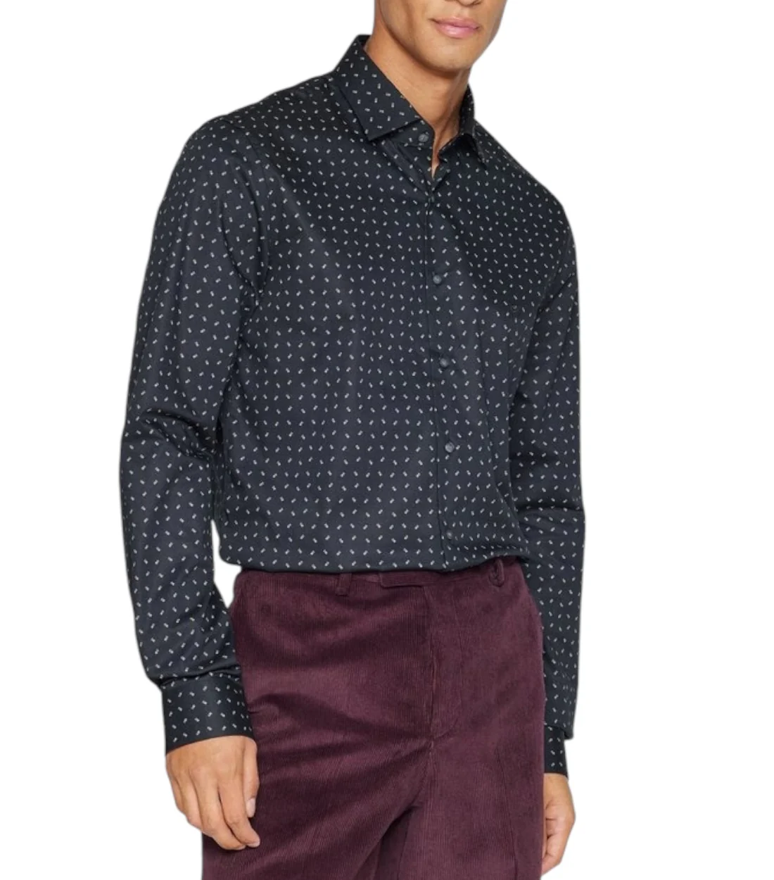 Calvin Klein Twill print zakelijk overhemd
