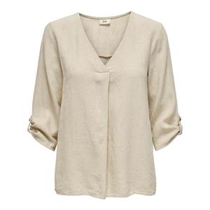 Only Jdysay 34 linen v-neck top wvn dia beige