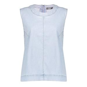 Geisha Top bleached denim