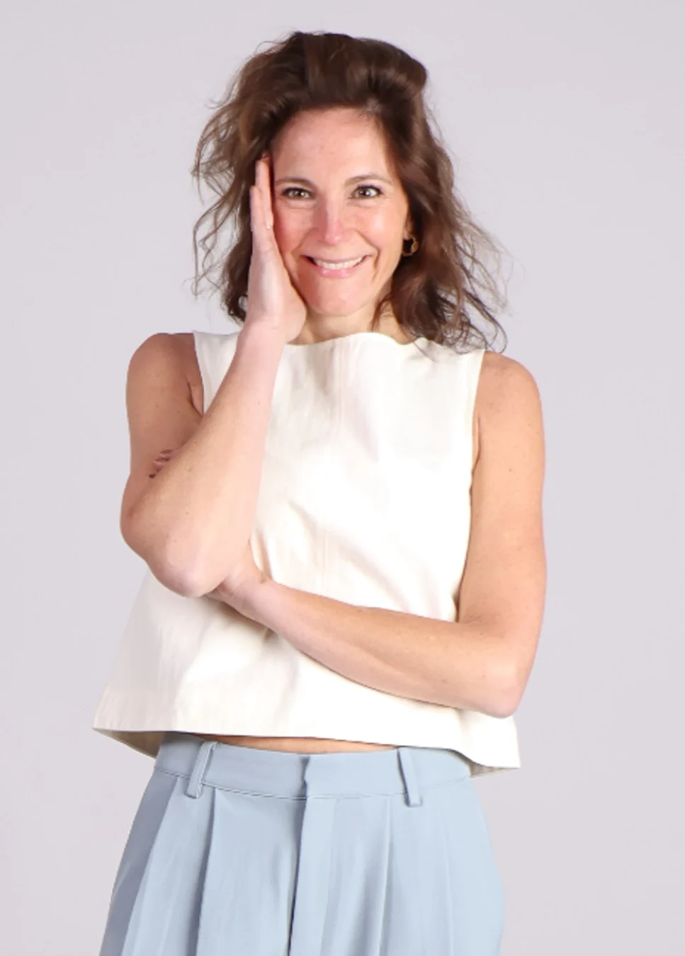 Grace & Mila Pepino cropped top mouwloos