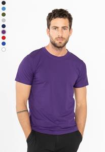 X-Name heren t-shirt purple ronde hals italianstyle
