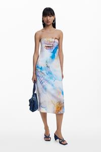Desigual Bardot-jurk met schelpen - BLUE