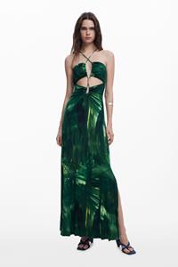 Desigual Lange cut-out jurk - GREEN