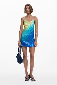 Desigual Kort jurkje met gekruiste bandjes - BLUE