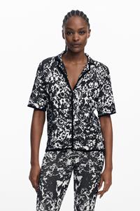 Desigual Bedrukt overhemd met korte mouwen - BLACK