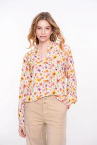 Geisha blouse 53256-20 10 off-white/coral
