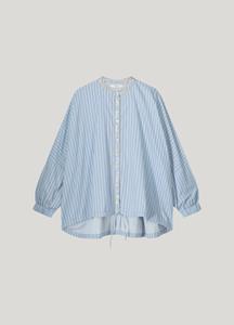 Summum longsleeve blouse gold foil stripe 2s3145-12190 402 powder blue