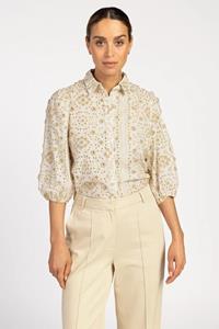 Aaiko blouse lm lien 2 tone co 530 150318 linden green
