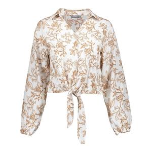Geisha blouse embroidery 53143-21 760 tabacco/off-white