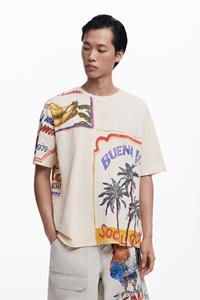 Desigual BuenaVida ansichtkaarten T-shirt - WHITE