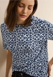 Cecil Shirt met print met minimalprint en knoopdetail