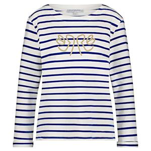 Red Button Top srb4471 terry stripe jeans blue