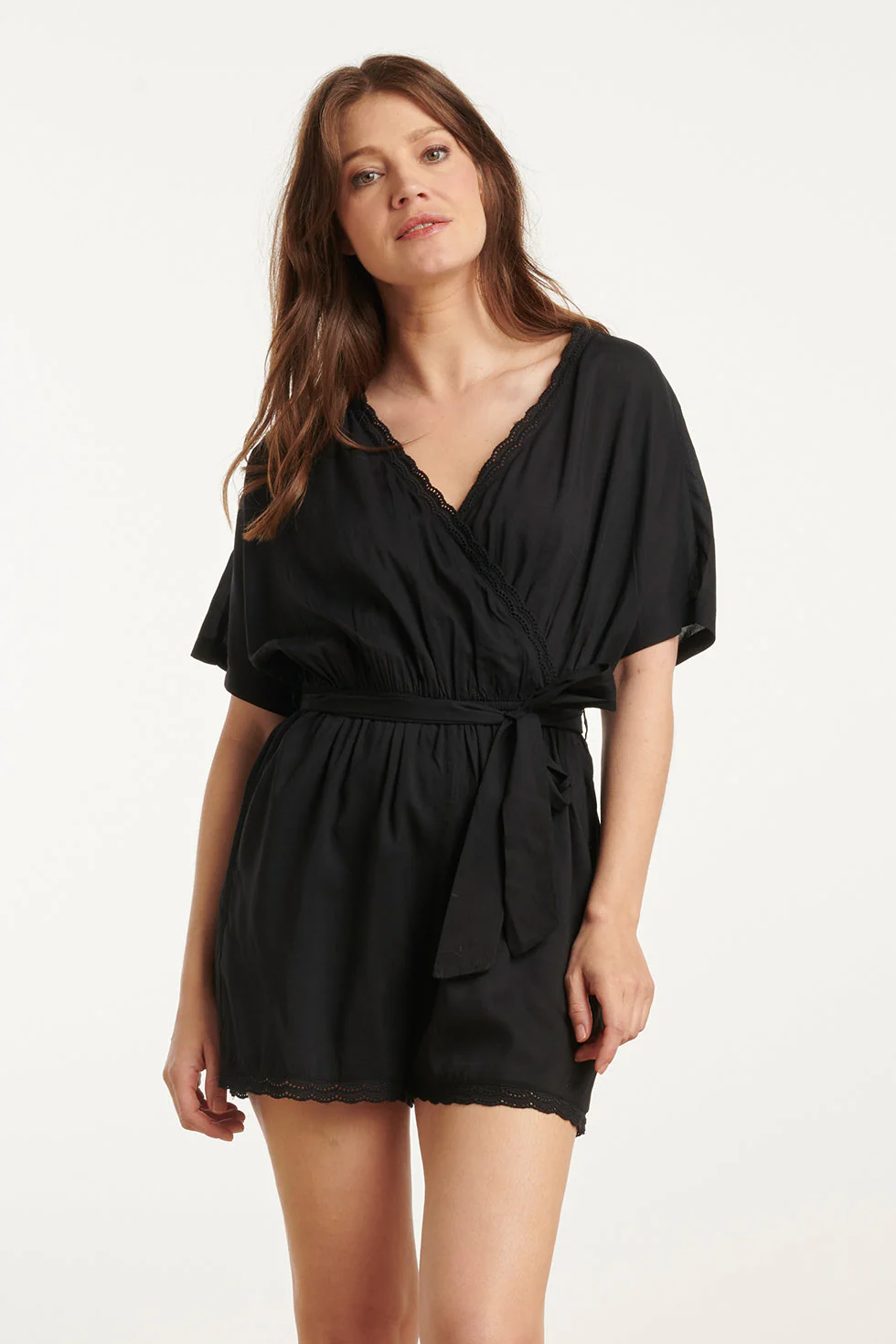 Smashed Lemon 25193 zwarte viscose playsuit