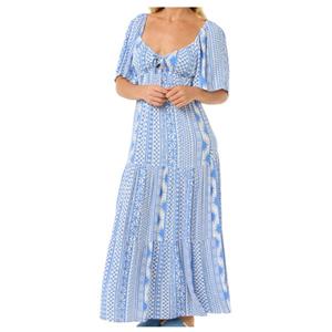 Rip Curl  Women's San Carlos S/S Maxi Dress - Jurk, blauw