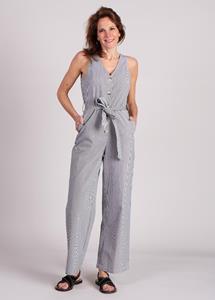 FRNCH Maddie jumpsuit gestreept strikceintuur