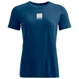 Ortovox  Women's 120 Cool Tec Abstract T-Shirt - Merinoshirt, blauw