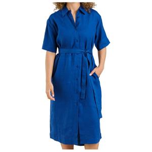 Dedicated  Women's Shirt Dress Ripa Linen - Jurk, blauw