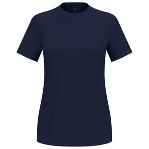 Odlo  Women's Merino 160 Plain T-Shirt Crew Neck S/S - Merinoshirt, blauw
