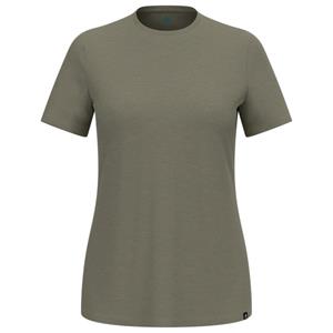 Odlo  Women's Merino Tencel Plain T-Shirt Crew Neck S/S - Merinoshirt, olijfgroen