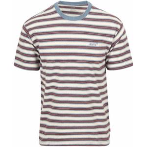 Levi's T-shirt Levis T-Shirt Red Vintage Stripe Porridge