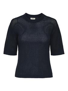 Jacqueline de Yong tikka 2/4 o-neck pullover knt 15346446 total eclipse