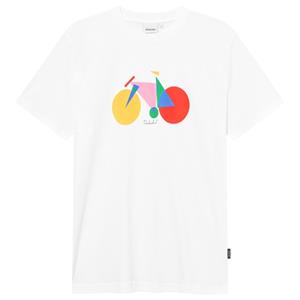 Dedicated  T-Shirt Stockholm Paper Cut Bike - T-shirt, wit