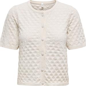 Only Onlsofia ss o-neck cardigan knt birch/pearl button
