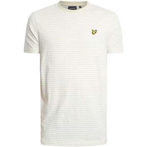 Lyle & Scott T-shirt Korte Mouw Lyle & Scott T-shirt met linnenmix en Bretonse strepen