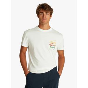 Tommy Jeans T-shirt  3 Colour Twisted Logo T-Shirt Ecru