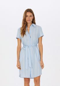MARC AUREL Hemdblusenkleid mit gewebtem Streifen