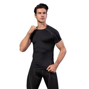 BOOSKU Zomer Heren T-shirt Korte Mouw Sneldrogend Ademend Fitness T-shirt Heren Tee Tops Effen Kleuren 2XL